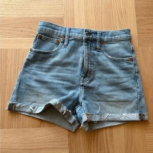 Madewell Blue Jean Shorts Distressed Cut-Off